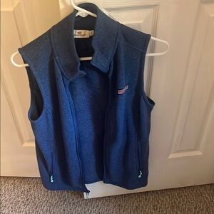 Blue Sleeveless Zip-Up Vest